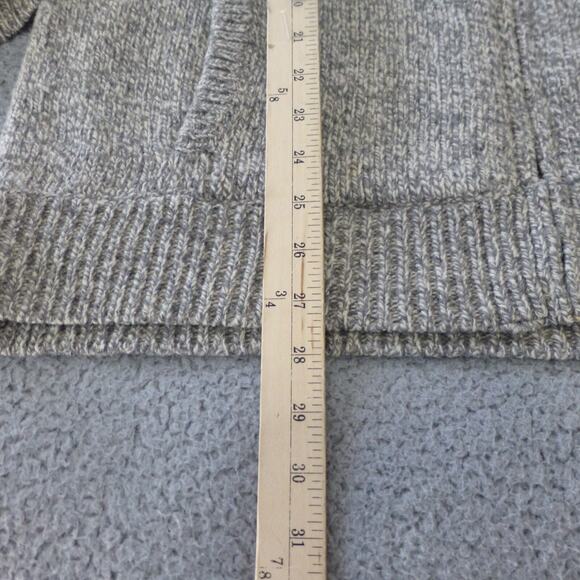 LL Bean Sweater Mens Large Full Zip Lambswool Heavy Knit Grandpa Lined Pockets - Picture 7 of 7